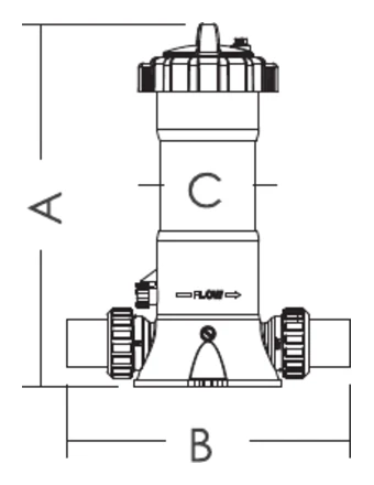 Chemical Feeder CL-01 & CL-02 (In-line) Dimensions