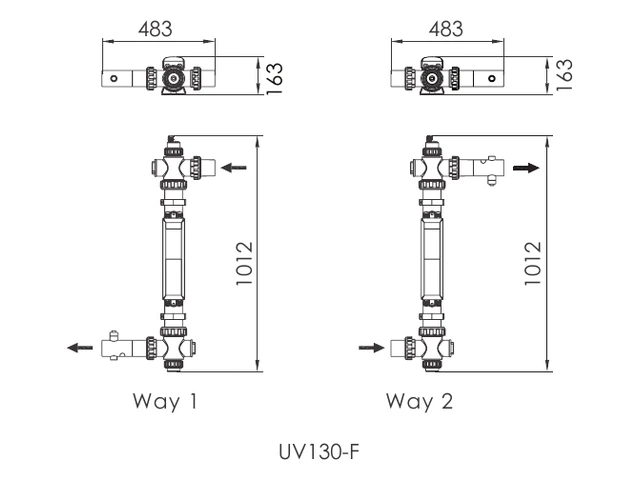 NanoTech UV130-F Dimensions