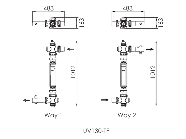 NanoTech UV130-TF Dimensions