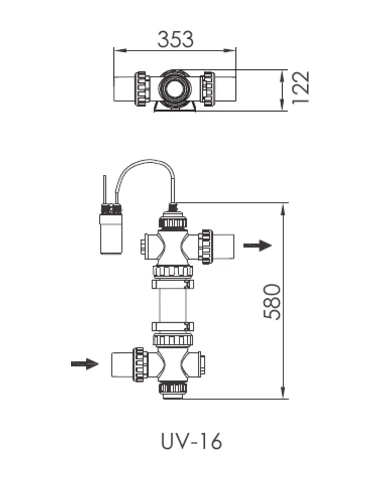 NanoTech UV-16 Dimensions
