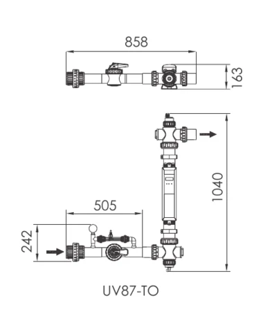 NanoTech UV87-TO Dimensions