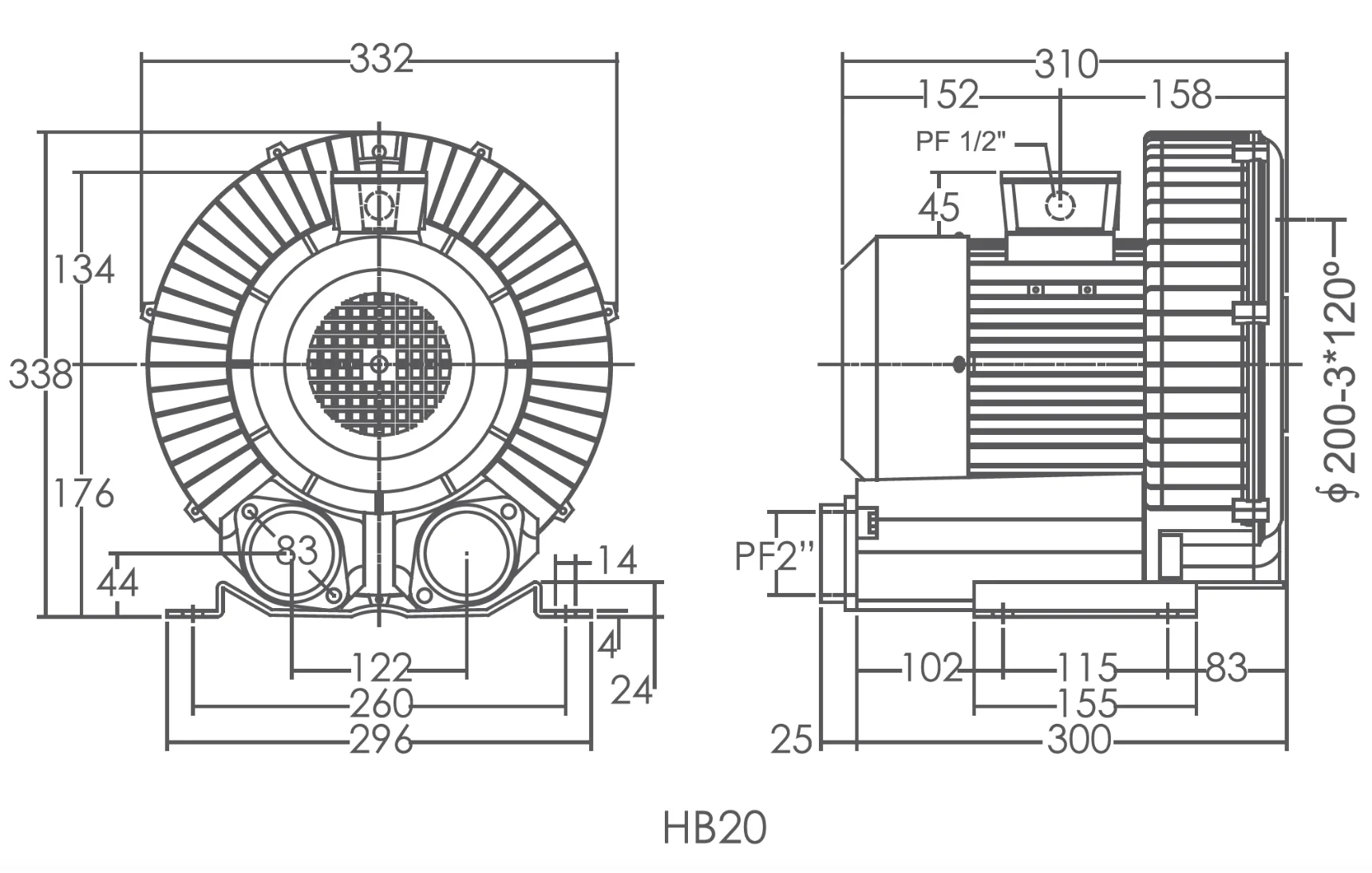ST Pump Dimensions Image