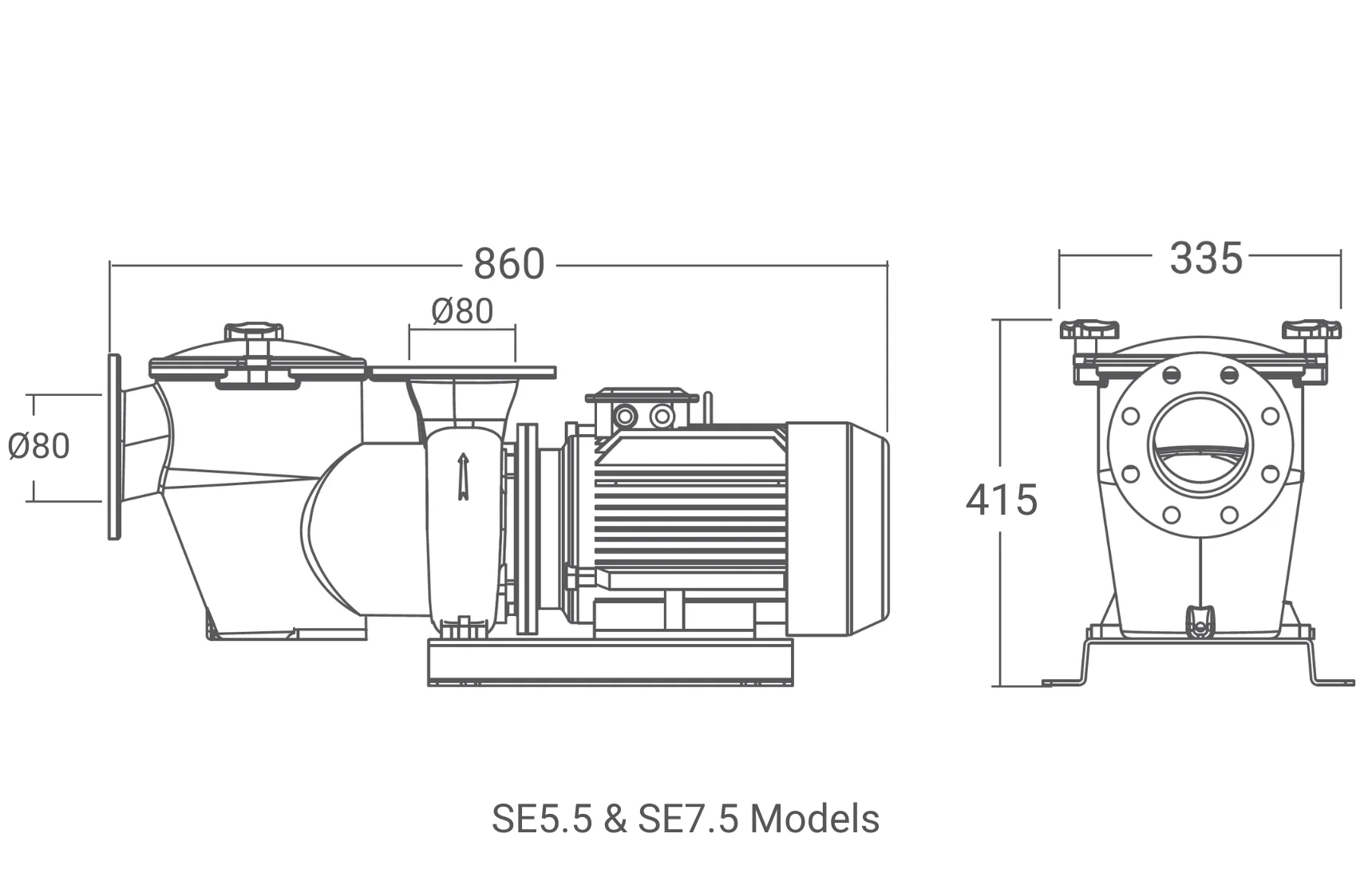 SE Pump Dimensions Image