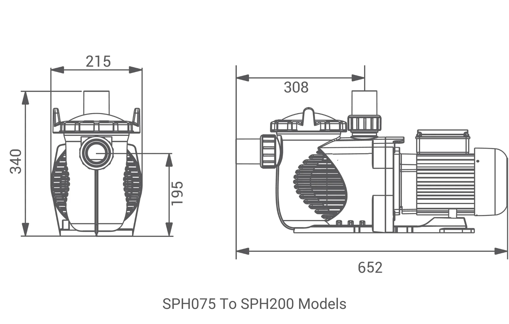 SPH Pump Dimensions Image