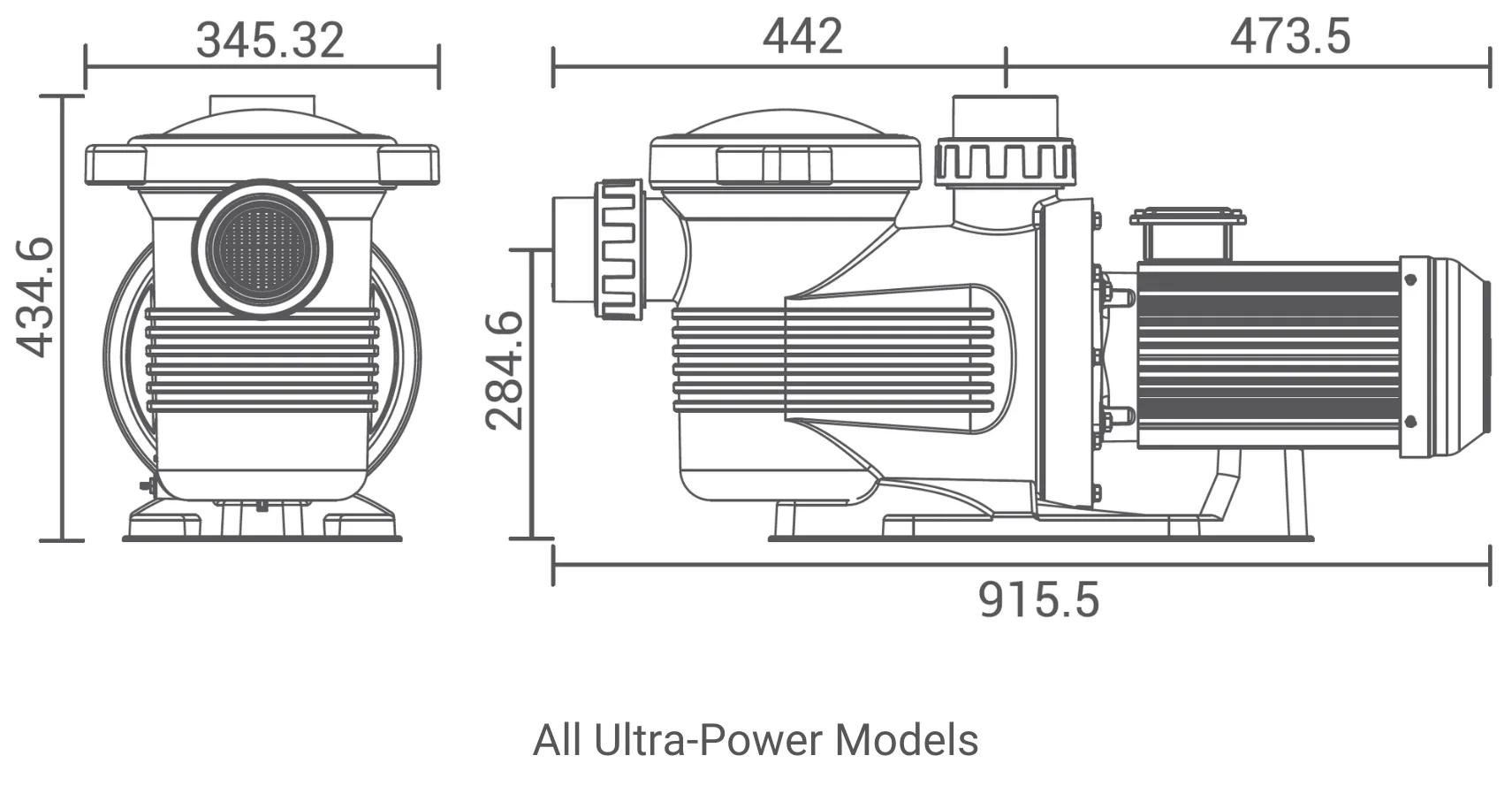 UPH Pump Dimensions Image