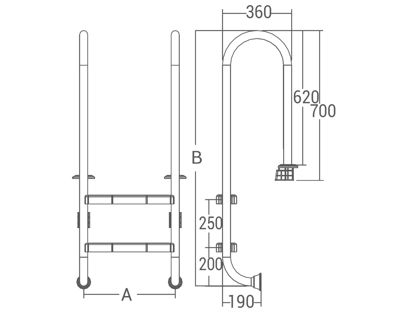Emaux NMU Series Dimensions