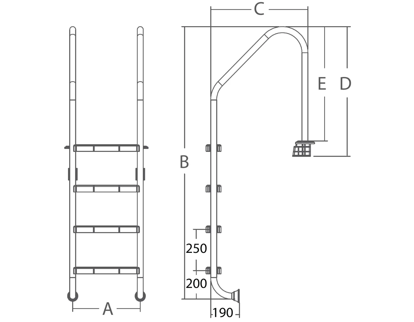 Emaux NSL Series Dimensions