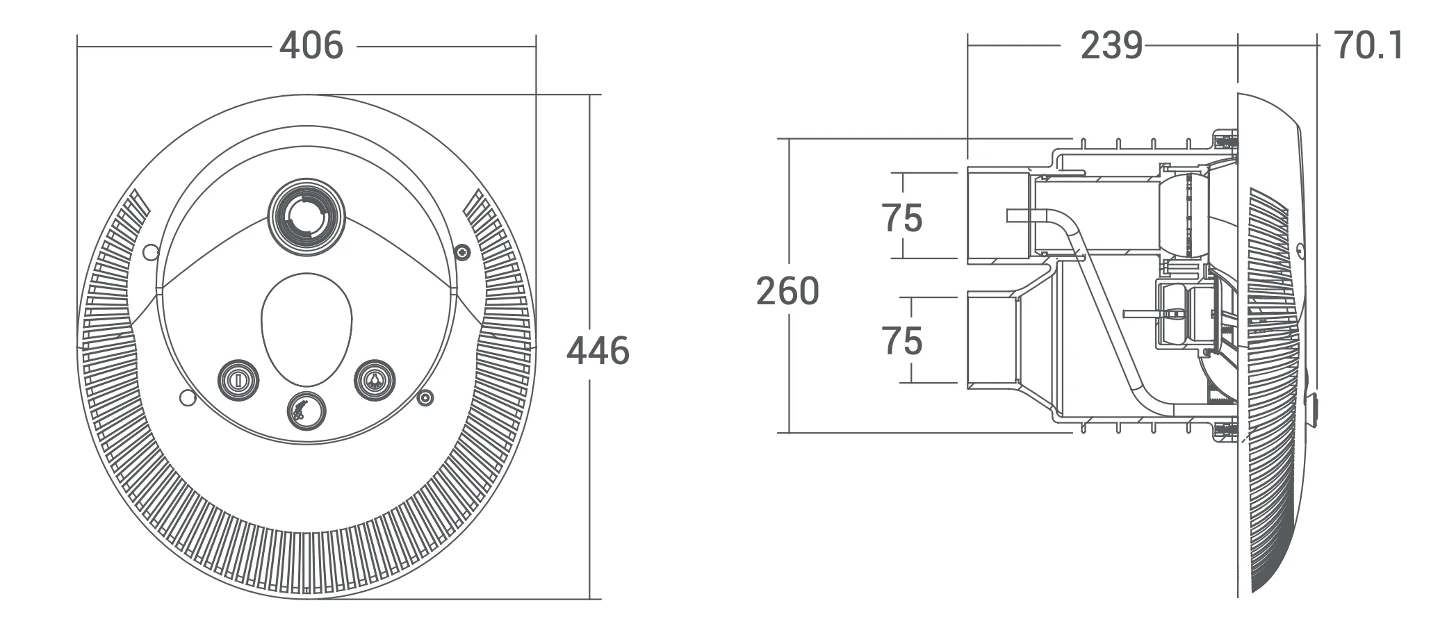 Countercurrent Jet Dimensions